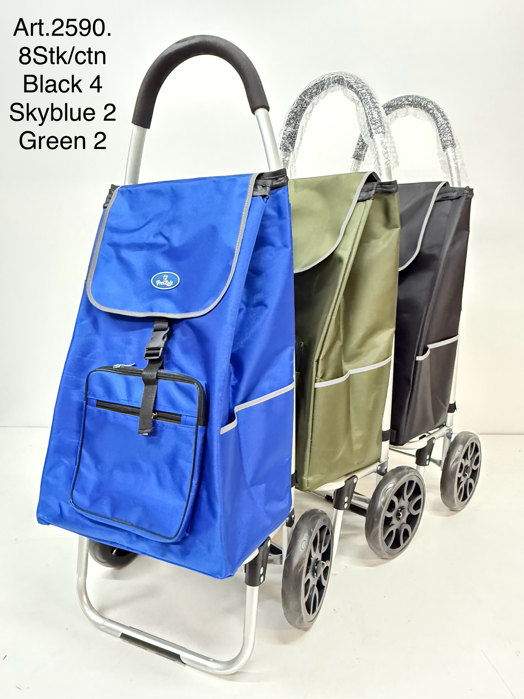 2590 Pure Aluminium Einkaufstrolley ,8 Stück