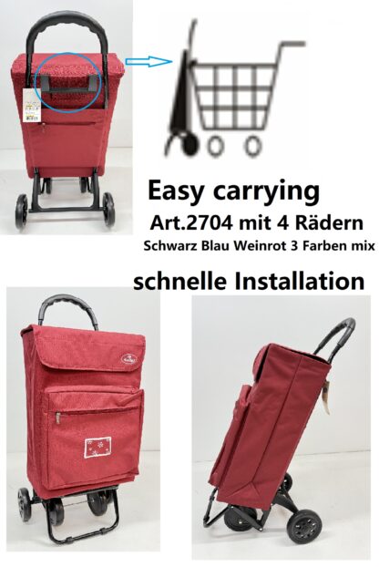2704 Galaxy Thermo Einkaufstrolley mit 4 Rädern ,6 Stück