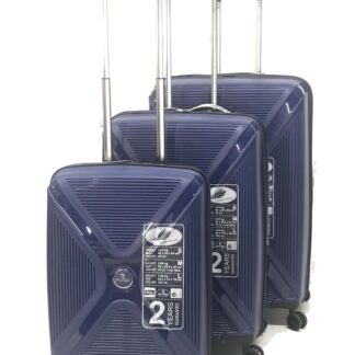 Reisekoffer aus PP,TSA,3 teilig ,blue,Art.Nr. 240802