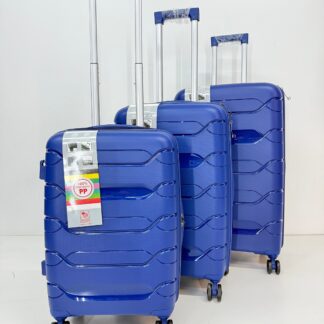 Reisekoffer aus PP, 3 teilig Art.Nr. PP01Blue
