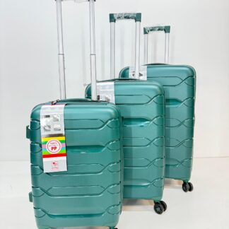Reisekoffer aus PP, 3 teilig Art.Nr. PP01Green